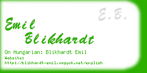 emil blikhardt business card